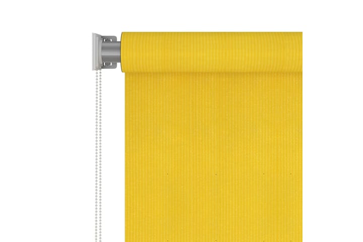 Utendørs rullegardin 160x140 cm gul HDPE - Gul - Tekstiler & tepper - Gardiner - Rullgardin