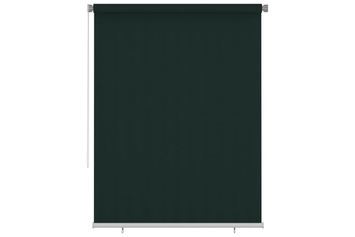Utendørs rullegardin 180x230 cm mørkegrønn HDPE - grønn - Tekstiler & tepper - Gardiner - Rullegardin