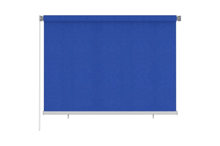 Utendørs rullegardin 200x140 cm blå HDPE - Blå - Tekstiler & tepper - Gardiner - Rullegardin