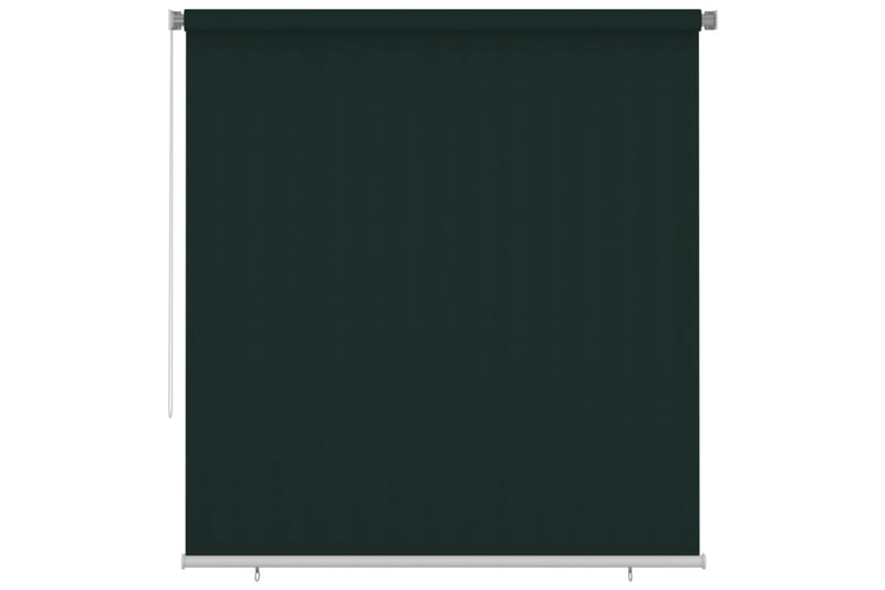 Utendørs rullegardin 220x230 cm mørkegrønn HDPE - grønn - Tekstiler & tepper - Gardiner - Rullegardin
