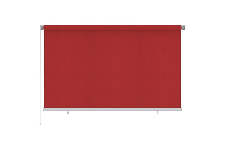 Utendørs rullegardin 240x140 cm rød HDPE - Rød - Tekstiler & tepper - Gardiner - Rullgardin