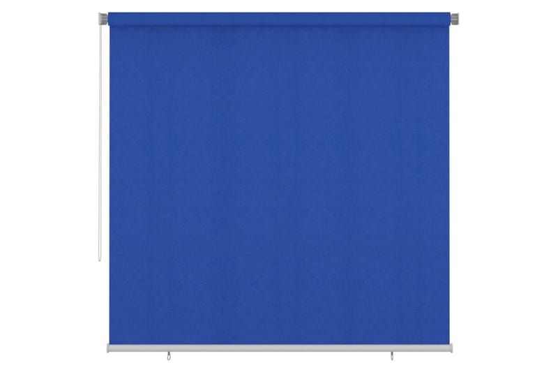 Utendørs rullegardin 240x230 cm blå HDPE - Blå - Tekstiler & tepper - Gardiner - Rullgardin