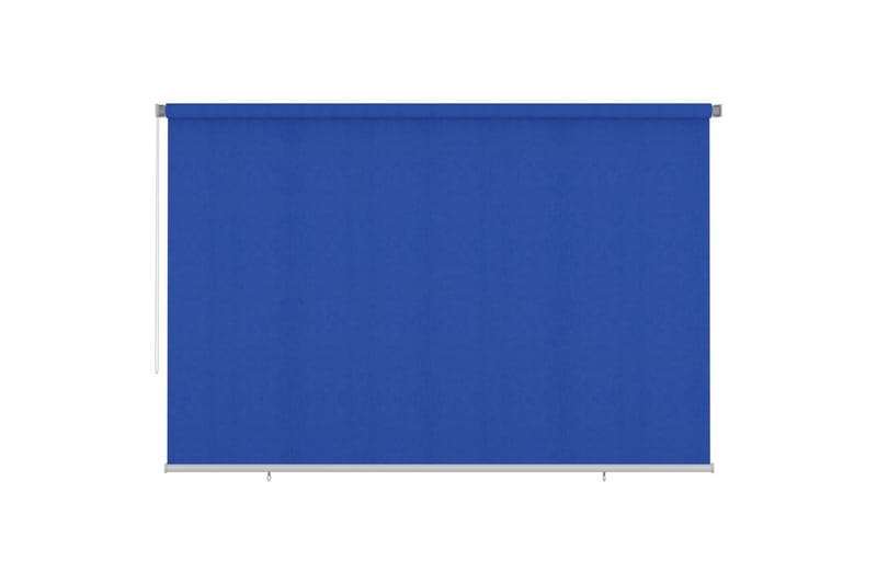 Utendørs rullegardin 350x230 cm blå HDPE - Blå - Tekstiler & tepper - Gardiner - Rullegardin