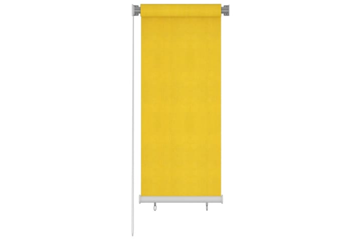 Utendørs rullegardin 60x140 cm gul HDPE - Gul - Tekstiler & tepper - Gardiner - Rullegardin