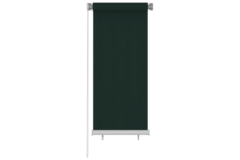 Utendørs rullegardin 60x140 cm mørkegrønn HDPE - grønn - Tekstiler & tepper - Gardiner - Rullegardin