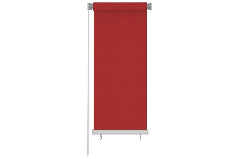 Utendørs rullegardin 60x140 cm rød HDPE - Rød - Tekstiler & tepper - Gardiner - Rullgardin