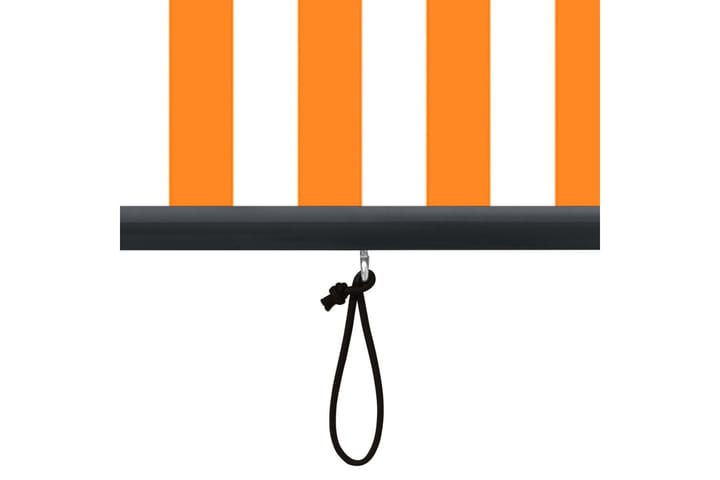 Utendørs rullegardin 60x250 cm hvit og oransje - Oransj - Tekstiler & tepper - Gardiner - Rullgardin