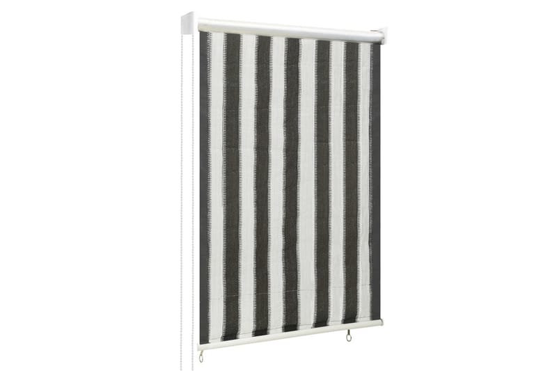Utendørs rullegardin 80x140 cm antrasitt og hvit stripe - Antrasittgrå - Tekstiler & tepper - Gardiner - Rullgardin