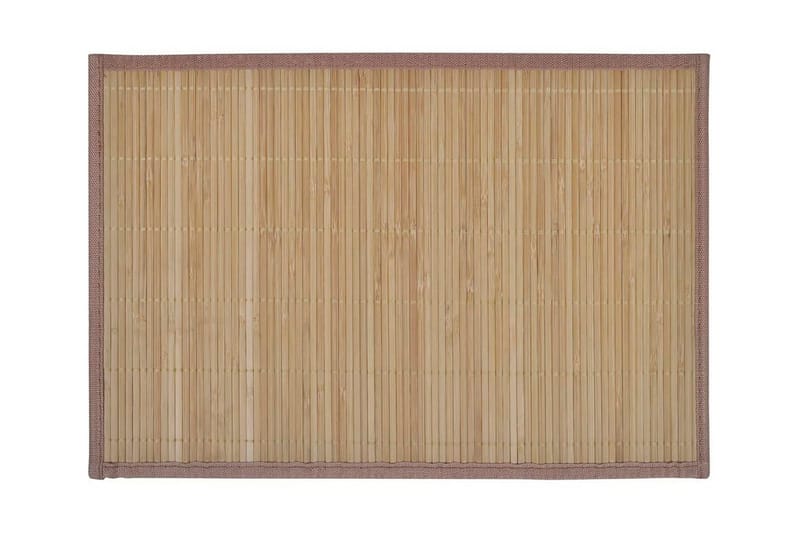 6 Bambus kuvertbrikker 30 x 45 cm, brun - Brun - Interiør - Dekorasjon & innredningsdetaljer - Borddekorasjon - Bordbrikke