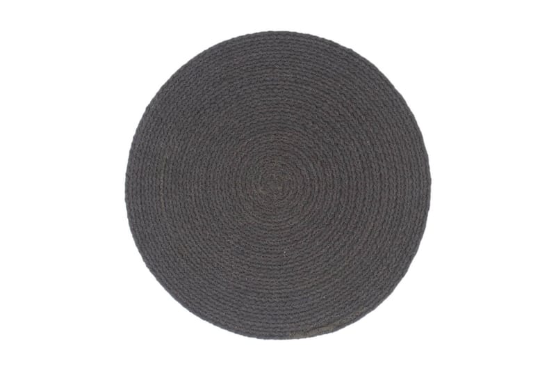 Bordmatter 6 stk ren grå 38 cm rund bomull - Tekstiler & tepper - Kjøkkentekstiler