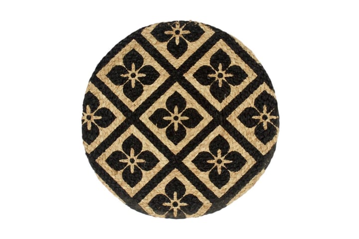Bordmatter 6 stk svart 38 cm rund jute - Tekstiler & tepper - Kjøkkentekstiler