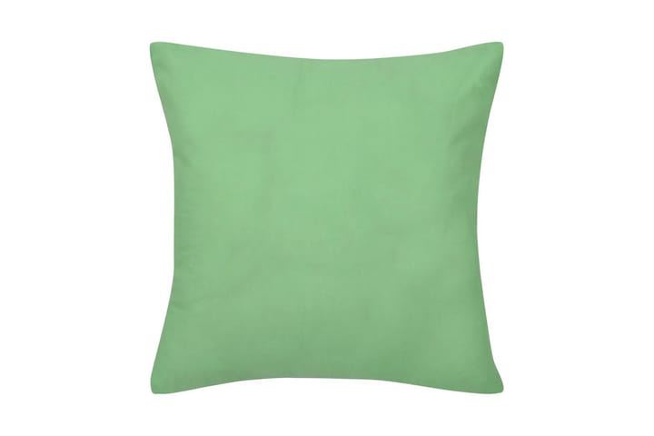 4 Eplegrønne putetrekk, bomull 40 x 40 cm - Grønn - Tekstiler & tepper - Pute & putetrekk - Putetrekk