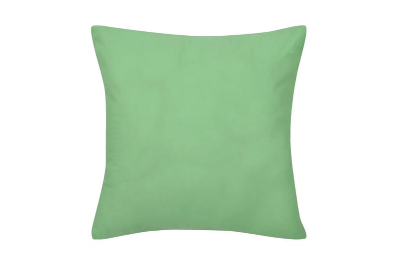 4 Eplegrønne putetrekk, bomull 80 x 80 cm - Grønn - Tekstiler & tepper - Pute & putetrekk - Putetrekk