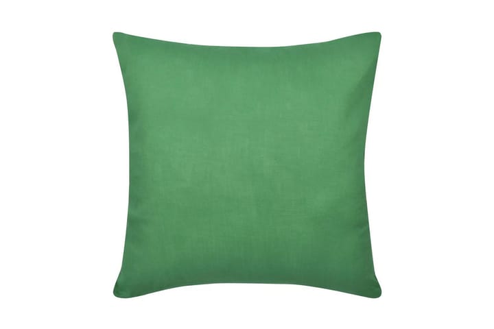 4 Grønne putetrekk, bomull 80 x 80 cm - Grønn - Tekstiler & tepper - Pute & putetrekk - Putetrekk