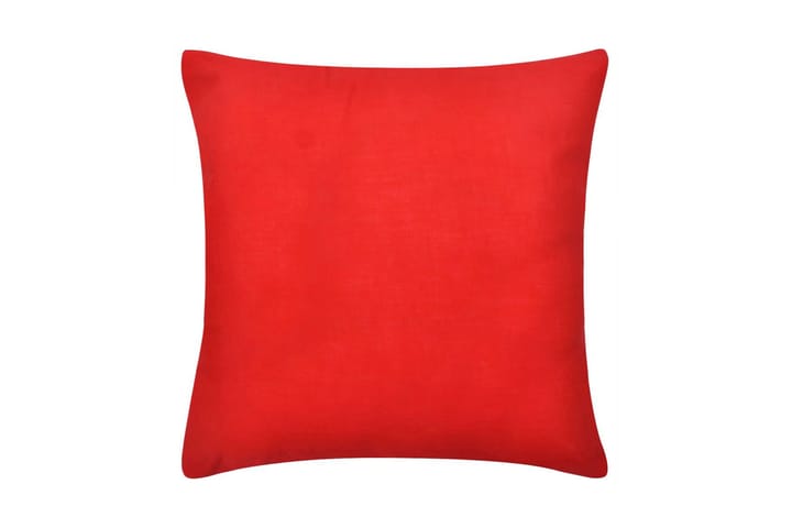 4 Røde putetrekk, bomull 50 x 50 cm - Rød - Tekstiler & tepper - Pute & putetrekk - Putetrekk