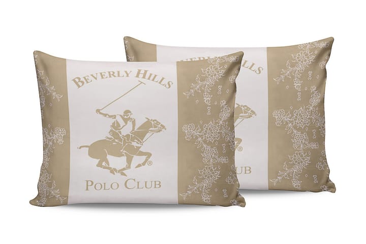 Putetrekk Beverly Hills Polo Club 50x70 cm 2-pk - Creme/Hvit - Tekstiler & tepper - Sengetøy - Pute trekk