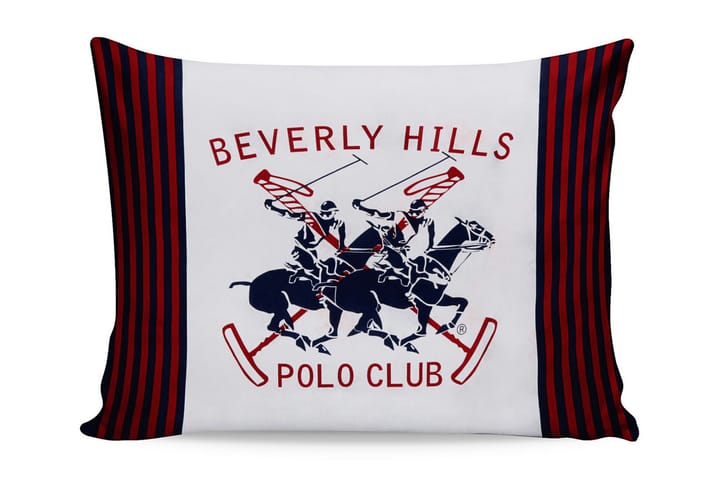 Putetrekk Beverly Hills Polo Club 50x70 cm 2-pk - Hvit/Mørkeblå/Rød/Oransje - Tekstiler & tepper - Sengetøy - Pute trekk