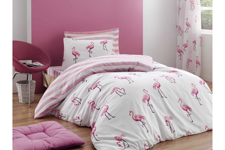 Sengetøy EnLora Home Enkelt 3-deler - Rosa - Tekstiler & tepper - Sengetøy