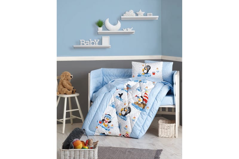 Sovepakke Cotton Box Baby 6 Deler Ranforce - Blå|Hvit|Svart|Rød - Tekstiler & tepper - Sengetøy