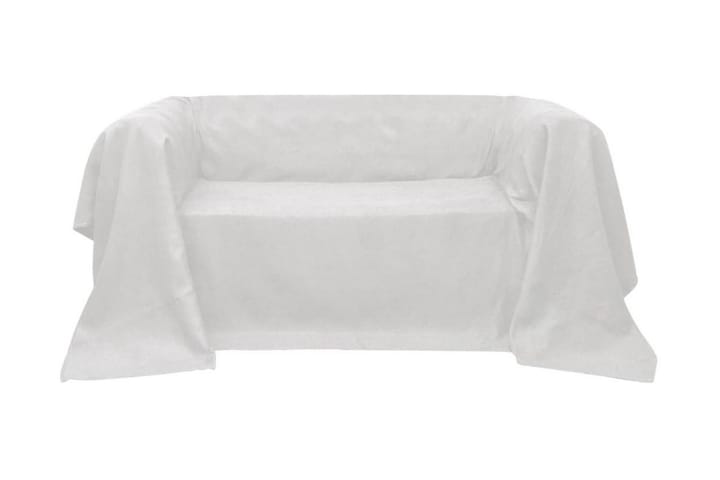 Mikro-semsket sofa overtrekk kremfarget 140 x 210 cm - Beige - Tekstiler & tepper - Stoff metervare - Møbelstoff - Møbeltrekk - Sofatrekk