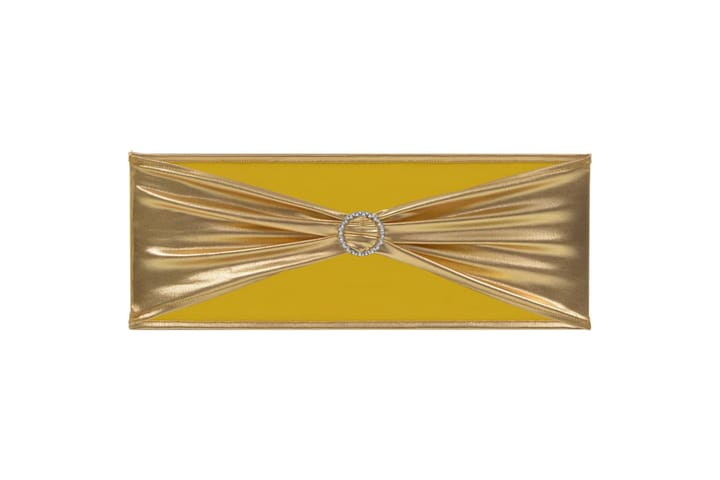Stolbånd 25 stk stretch med diamantsløyfe gull - Tekstiler & tepper - Stoff metervare - Møbelstoff - Møbeltrekk - Stoltrekk