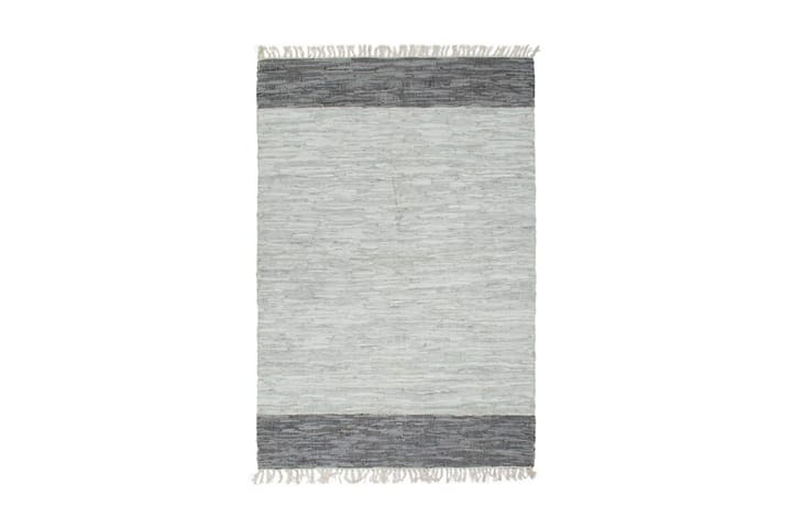 Håndvevet Chindi teppe lӕr 120x170 cm grå - Grå - Tekstiler & tepper - Teppe & matte - Flatvevde tepper