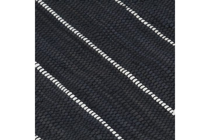 Håndvevet Chindi teppe bomull 160x230 cm antrasitt - Grå - Tekstiler & tepper - Teppe & matte - Moderne matte - Bomullsmatter