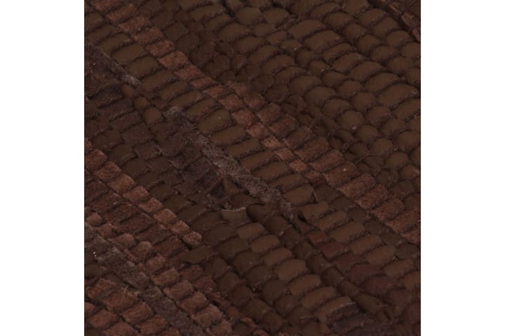 Håndvevet Chindi teppe lӕr 160x230 cm brun - Brun - Tekstiler & tepper - Teppe & matte - Moderne matte - Bomullsmatter