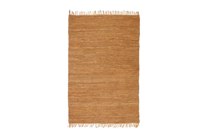 Håndvevet Chindi teppe lӕr 160x230 cm lysebrun - Brun - Tekstiler & tepper - Teppe & matte - Moderne matte - Bomullsmatter