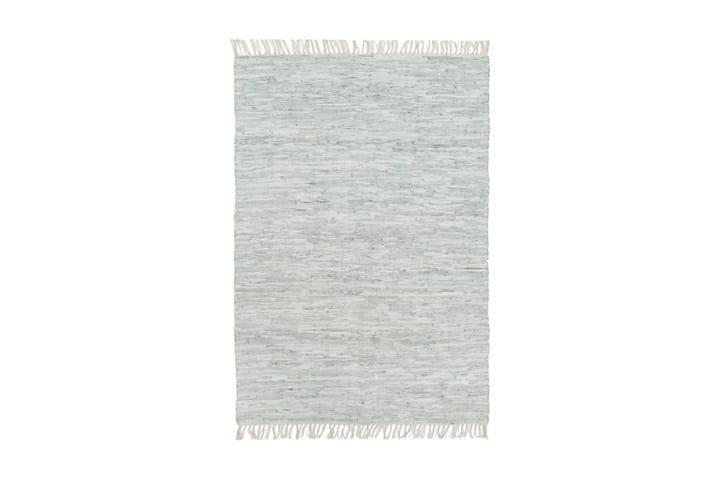 Håndvevet Chindi teppe lӕr 160x230 cm lysegrå - Grå - Tekstiler & tepper - Teppe & matte - Moderne matte - Bomullsmatter