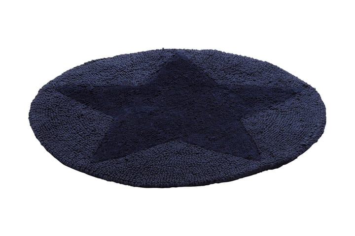 Matte Star vändbar rund 55 Marineblå - ETOL - Tekstiler & tepper - Teppe & matte - Moderne matte - Bomullsmatter