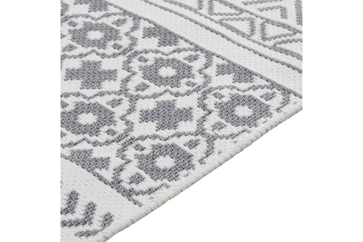 Teppe grå og hvit 100x300 cm bomull - Grå - Tekstiler & tepper - Teppe & matte - Moderne matte - Bomullsmatter
