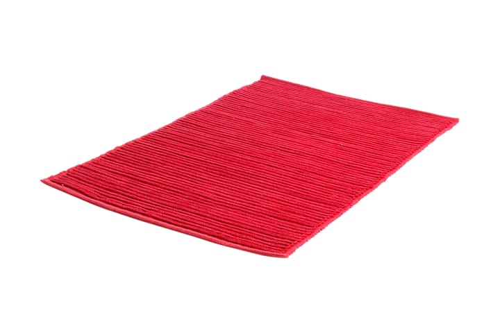 Bomullsmatta Ribb 60x90 cm Rød - ETOL - Tekstiler & tepper - Teppe & matte - Moderne matte - Filleryer