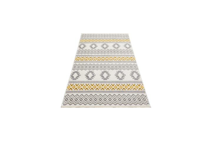 Gangmatte Paevesh 75x300 cm Rektangulær - Grå/Gul - Tekstiler & tepper - Teppe & matte - Moderne matte - Gangmatter