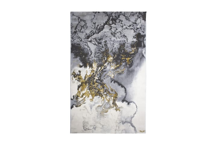 Inngangsmatte Asaphe 80x300 cm - Hvit/Grå/Gull - Tekstiler & tepper - Teppe & matte - Små tepper