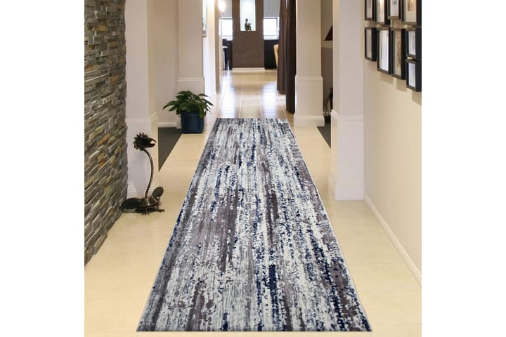 Inngangsmatte Battal 120x700 cm - Grå/Blå/Akryl - Tekstiler & tepper - Teppe & matte - Moderne matte - Gangmatter