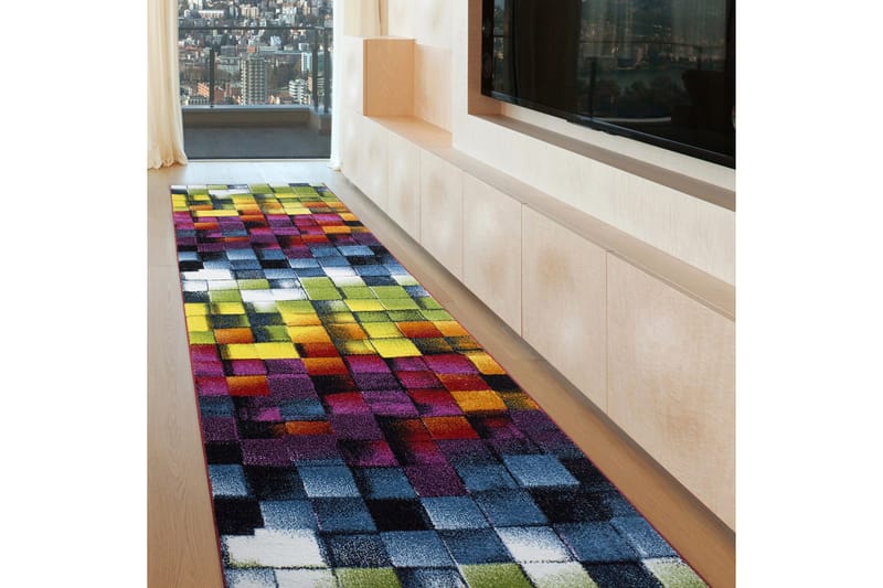 Inngangsmatte Himeshe 100x300 cm - Flerfarget - Tekstiler & tepper - Teppe & matte - Moderne matte - Gangmatter