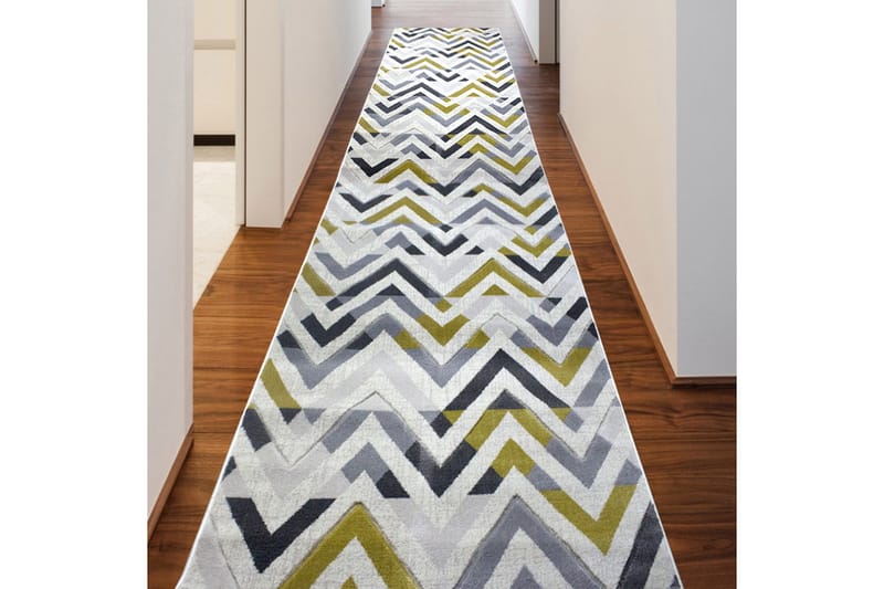 Inngangsmatte Nyshanthe 100x300 cm - Krem - Tekstiler & tepper - Teppe & matte - Moderne matte - Gangmatter