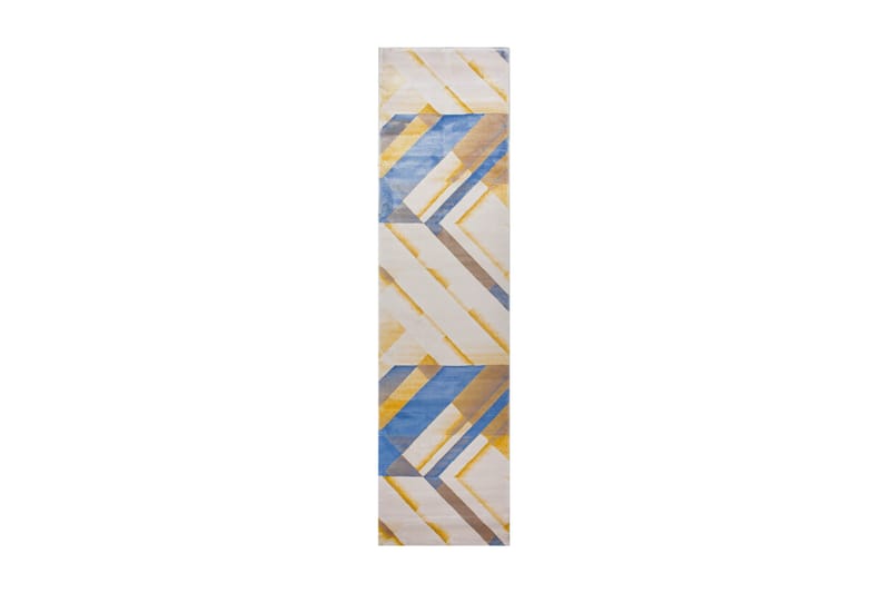 Matte Diamond Krem/Blå 80x300 - Pierre Cardin - Tekstiler & tepper - Teppe & matte - Moderne matte - Gangmatter