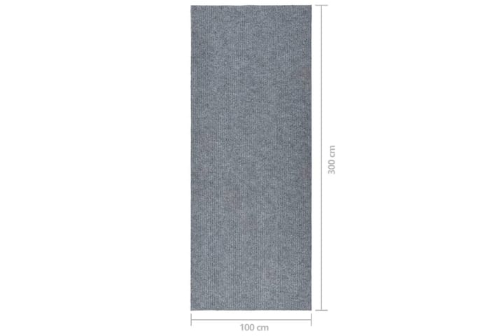 Smussfangende teppeløper blå og grå 100x300 cm - Grå - Tekstiler & tepper - Teppe & matte - Moderne matte - Gangmatter