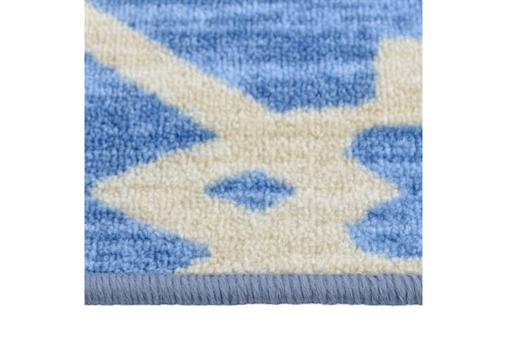 Teppeløper blå 80x200 cm - Brun - Tekstiler & tepper - Teppe & matte - Moderne matte - Gangmatter