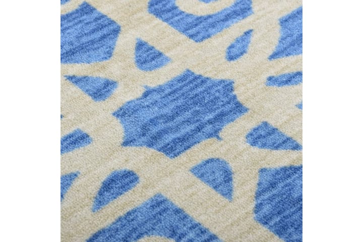 Teppeløper blå 80x250 cm - Brun - Tekstiler & tepper - Teppe & matte - Moderne matte - Gangmatter