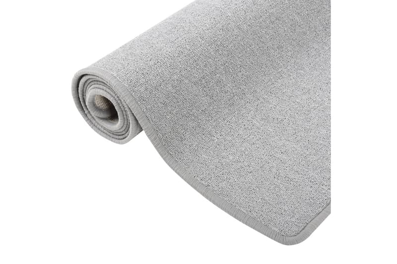 Teppeløper lysegrå 80x300 cm - Grå - Tekstiler & tepper - Teppe & matte - Moderne matte - Gangmatter