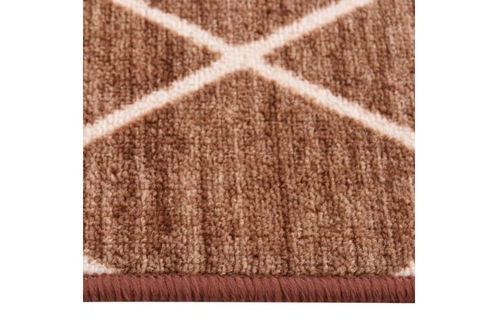 Teppeløper mørkebrun 80x250 cm - Flerfarget - Tekstiler & tepper - Teppe & matte - Moderne matte - Gangmatter