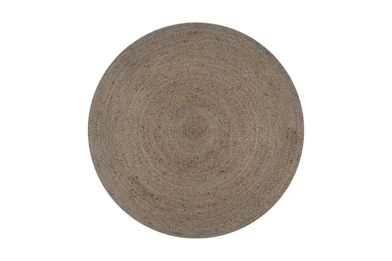 Håndlaget juteteppe rundt 90 cm grå - Grå - Tekstiler & tepper - Teppe & matte - Moderne matte - Sisaltepper