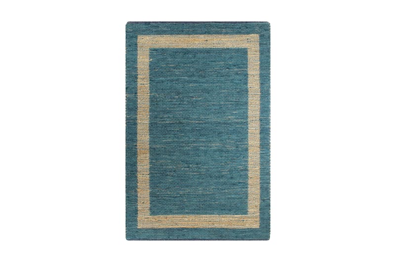 Håndlaget teppe jute blå 80x160 cm - Blå - Tekstiler & tepper - Teppe & matte - Moderne matte - Jutematter & hampematter