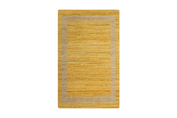 Håndlaget teppe jute gul 160x230 cm - Gul - Tekstiler & tepper - Teppe & matte - Moderne matte - Jutematter & hampematter