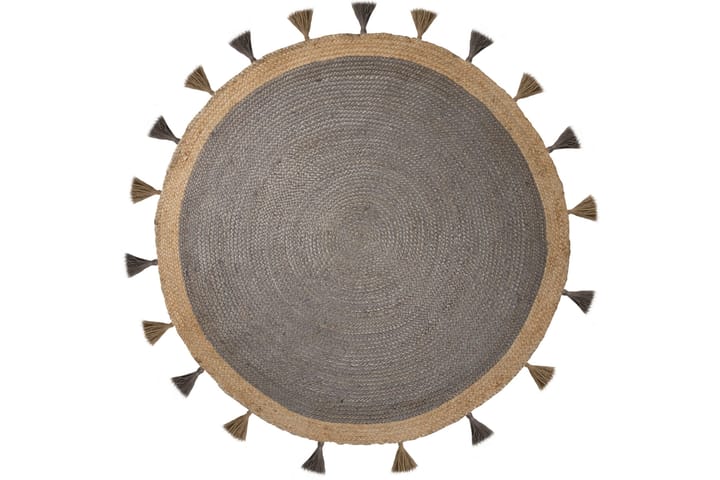 Jutematte Lunara Jute Circle Istanbul 150 cm Rund Grå - Flair Rugs - Tekstiler & tepper - Teppe & matte - Moderne matte - Sisaltepper