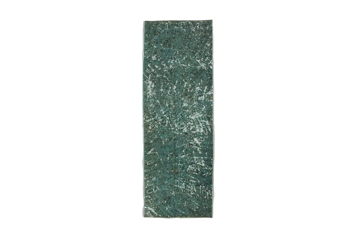 Håndknyttet Vintage Matte Ull Grønn 100x290 cm - Grønn - Tekstiler & tepper - Teppe & matte - Moderne matte - Ullteppe