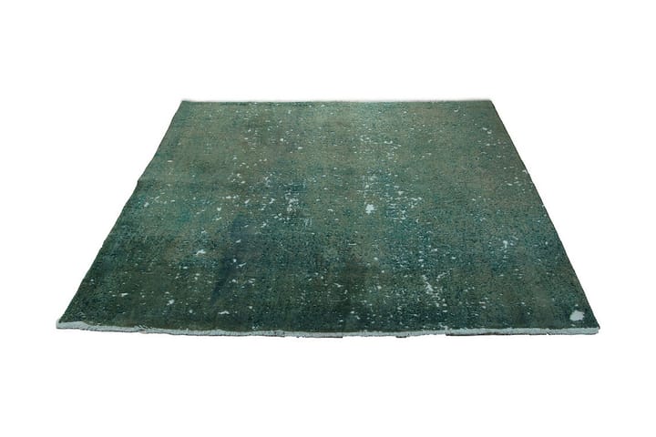 Håndknyttet Vintage Matte Ull Grønn 205x220 cm - Grønn - Tekstiler & tepper - Teppe & matte - Moderne matte - Ullteppe